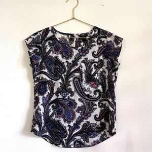 Ann Taylor Paisley Blouse XXSP